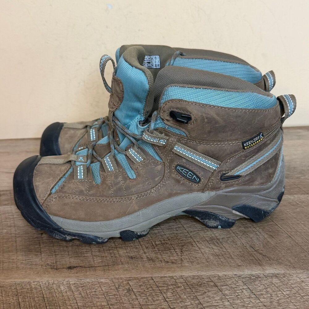 KEEN Women's Targhee II Mid Waterproof Hiking Boots size 8.5 shoes